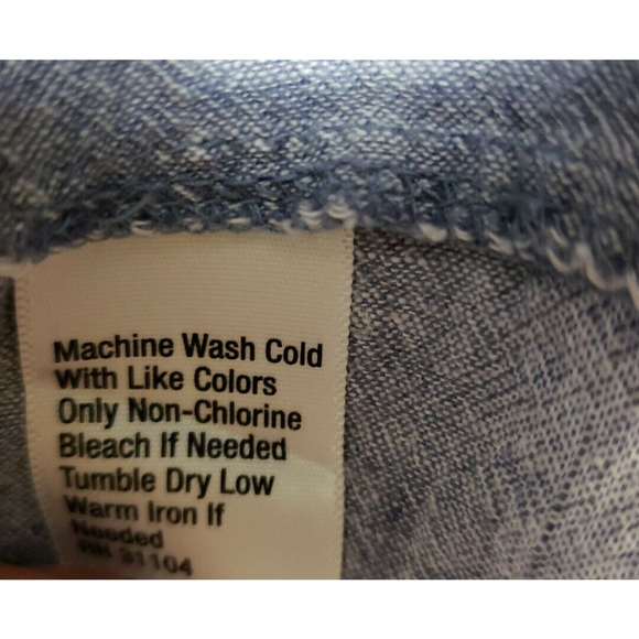 Kim Rogers Size M Blue gray Linen / Cotton Long Sleeve Collared Button Up Shirt - Picture 3 of 6